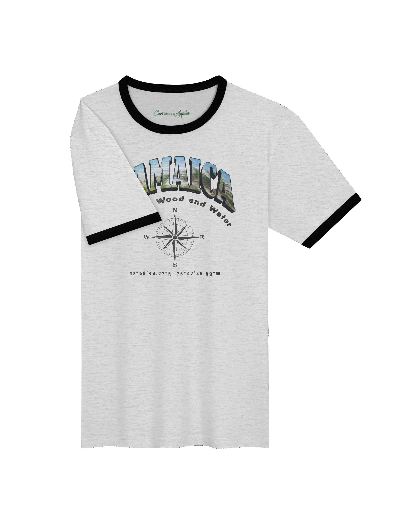 Compass - Jamaica - Vintage ALT | Unisex Ringer T-Shirt | 5 Versions product image (12)