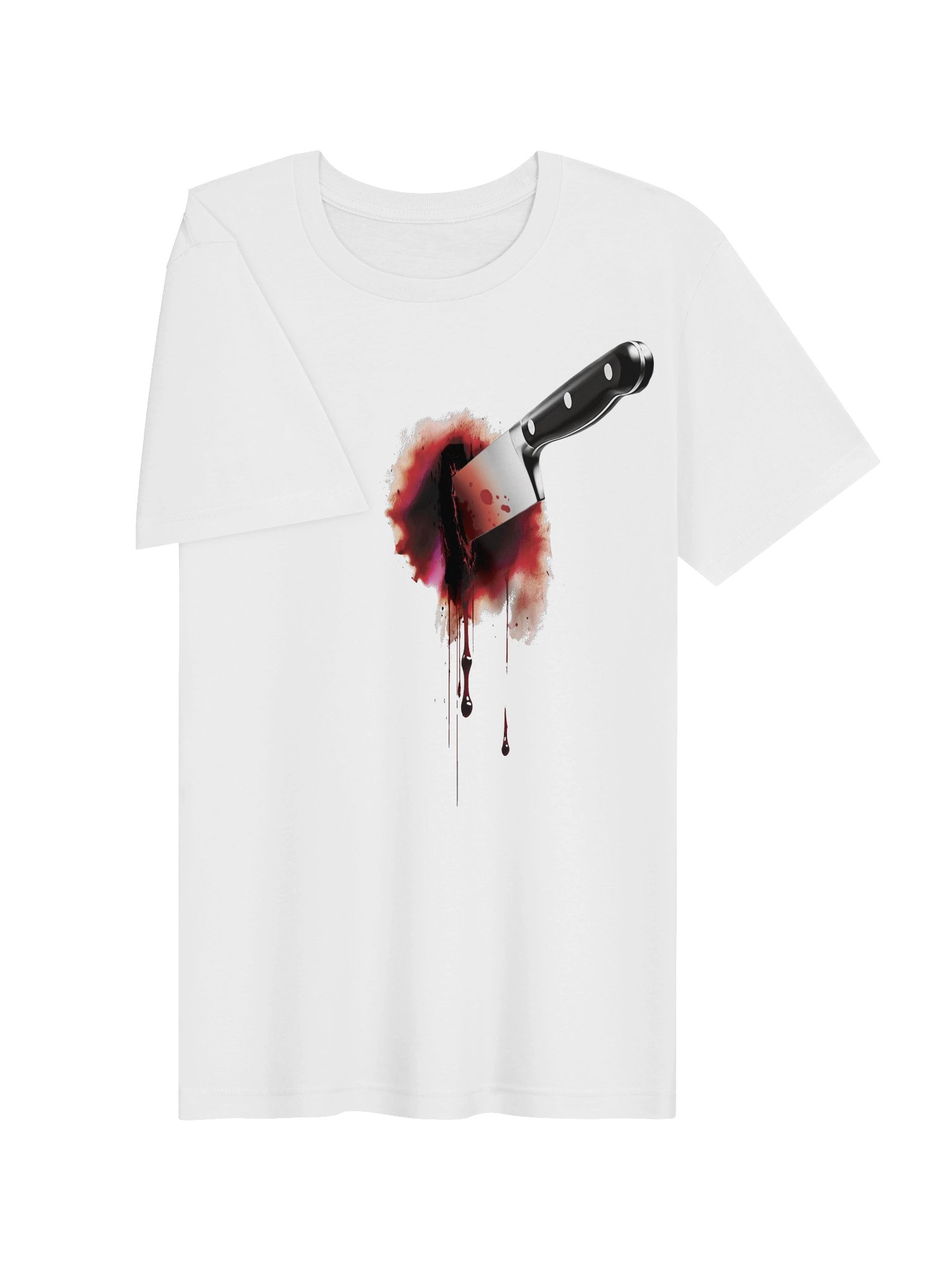 Bloody Knife Shirt Halloween Horror Blood Splatter Stab Wound Slasher Gore Costume product image (11)