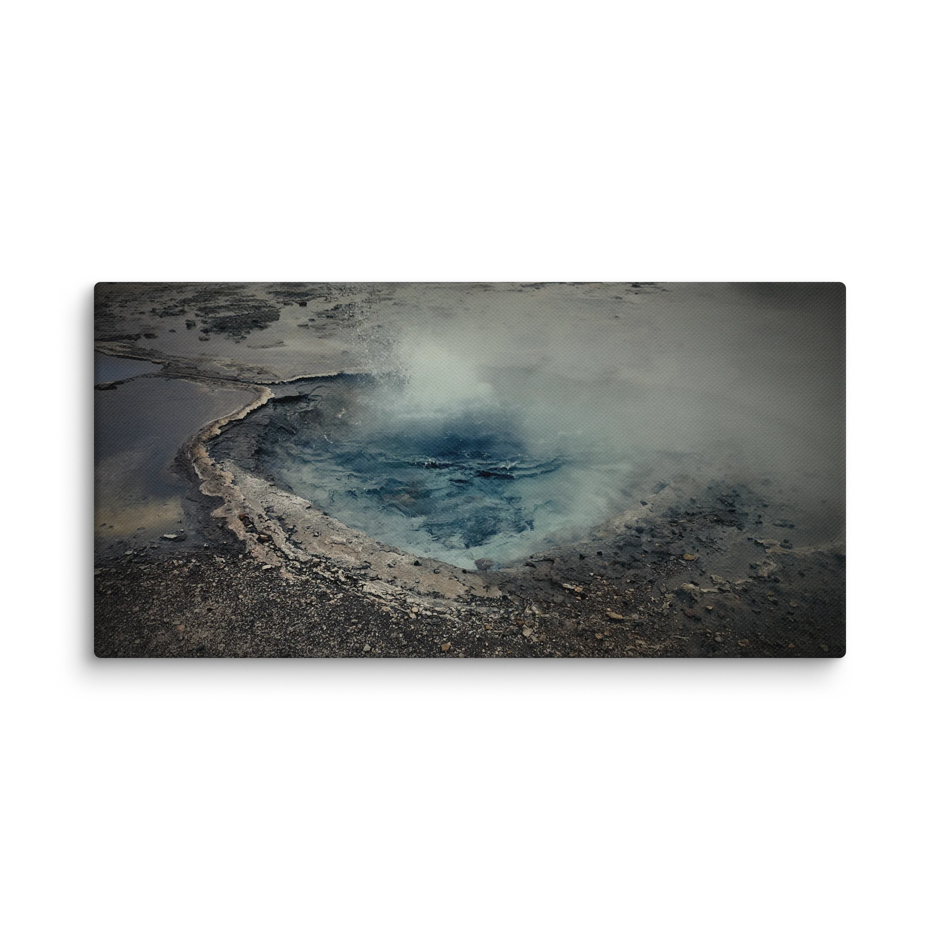 NORTHERN ILLUSIONS - Haukadalur Geysir (Steam and Stone) Canvas Print product image (1)