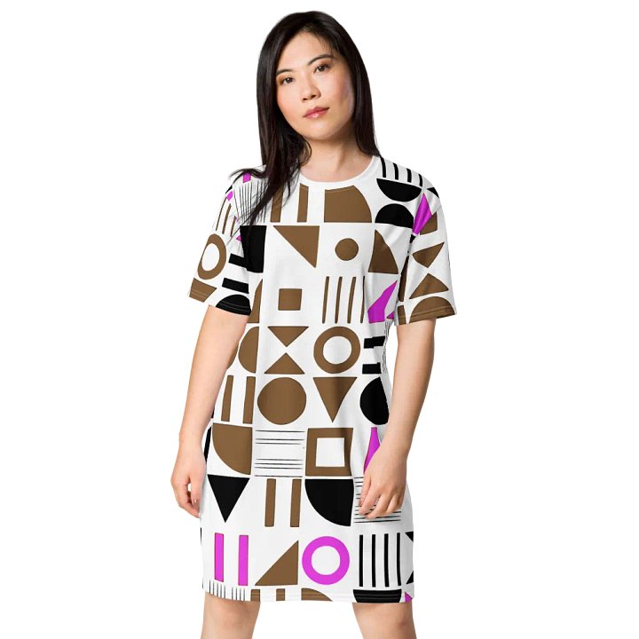 Modern geometric pattern dress made for comfort product image (1)