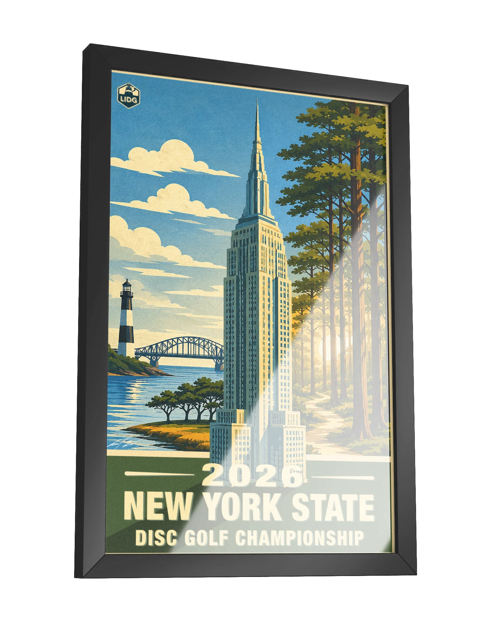 New York State Disc Golf Championship – Framed Poster product image (4)
