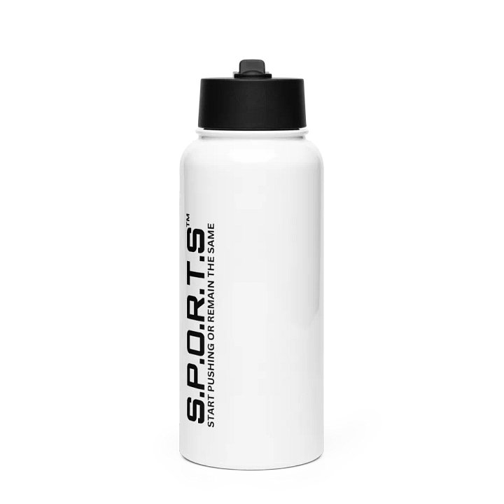 Stainless Steel S.P.O.R.T.S Water Bottle with a Straw Lid product image (1)