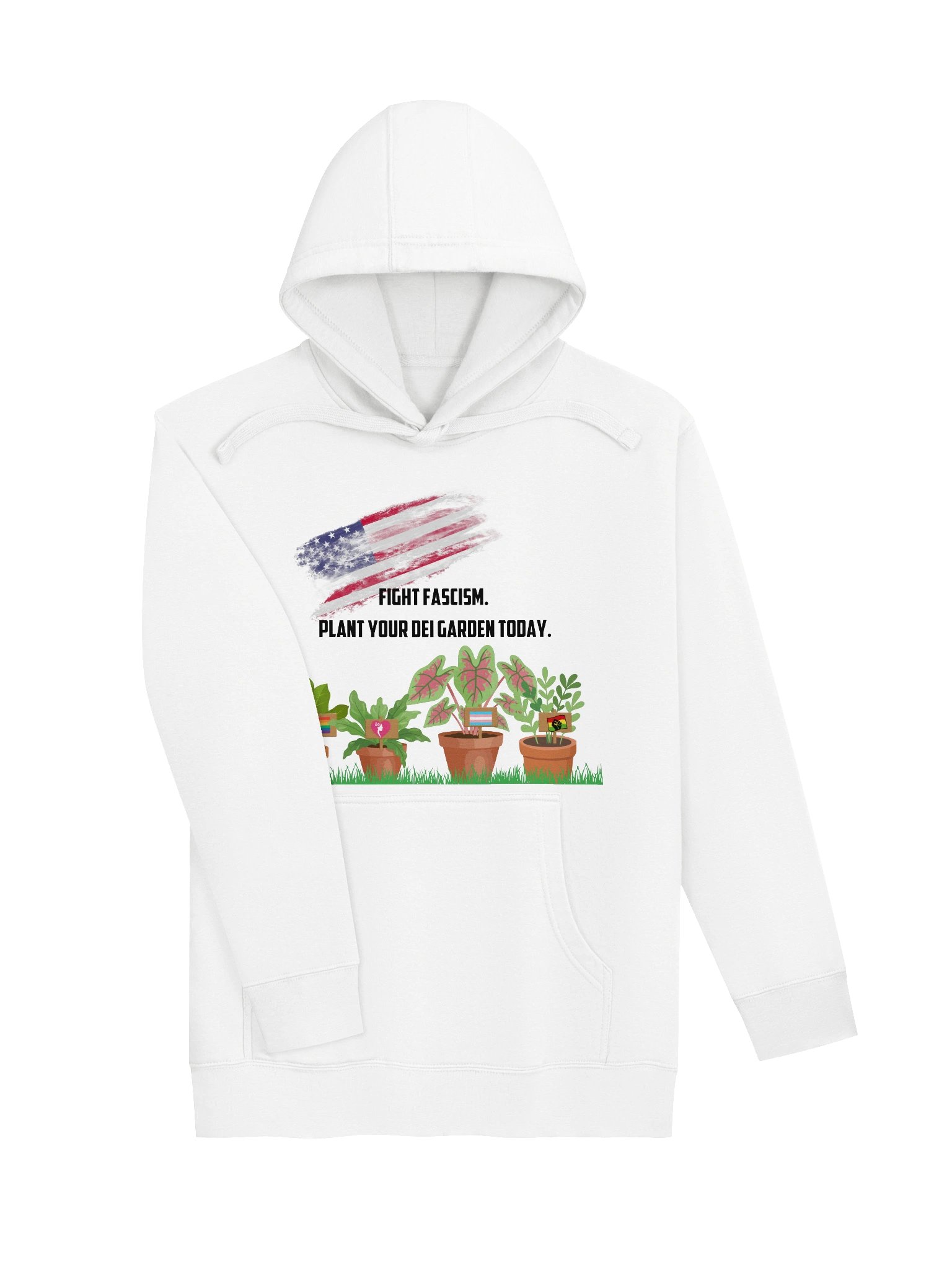 Fight Fascism DEI Garden Hoodie product image (3)