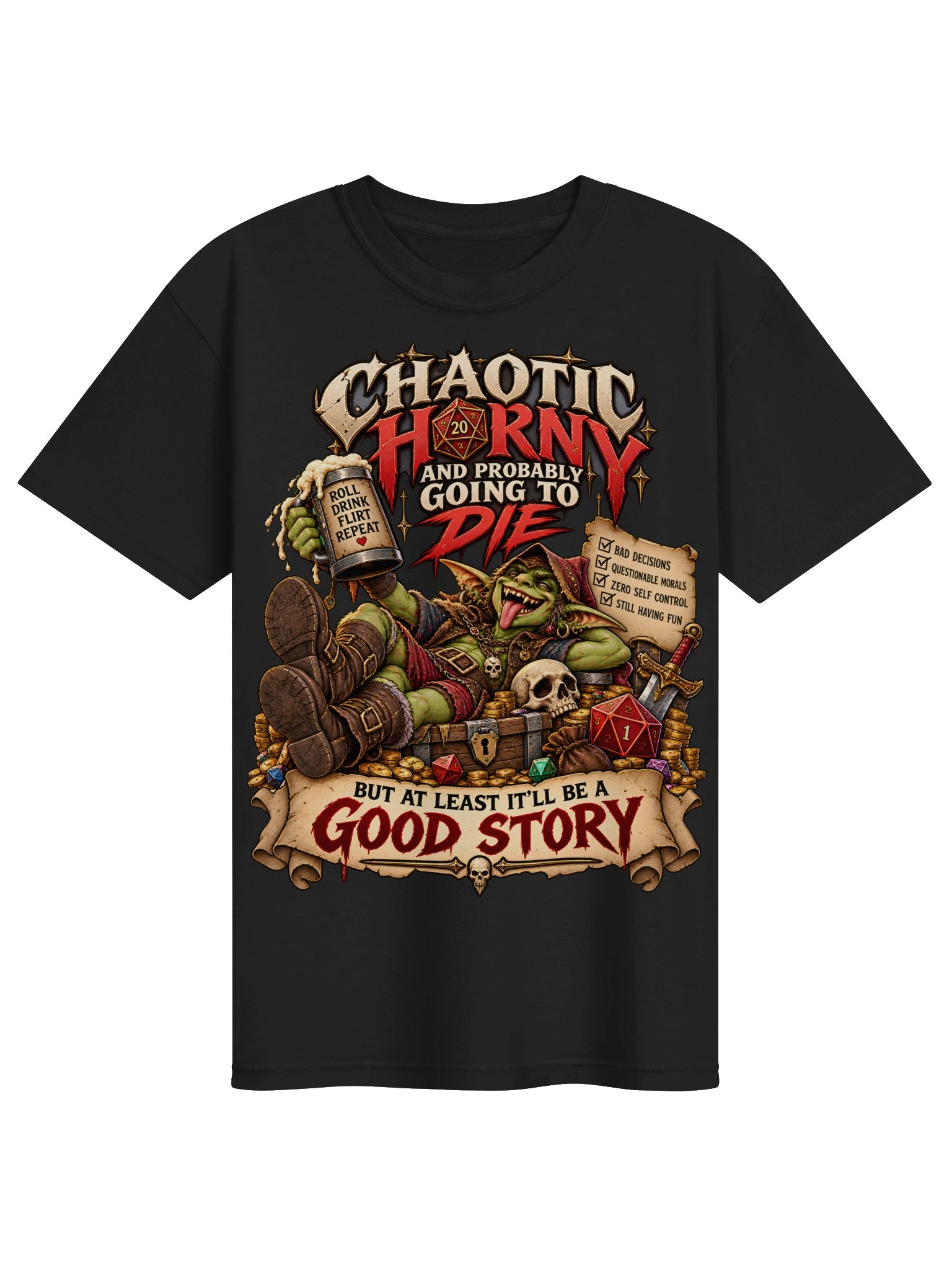 Chaotic Horny Goblin D&D Tee product image (2)