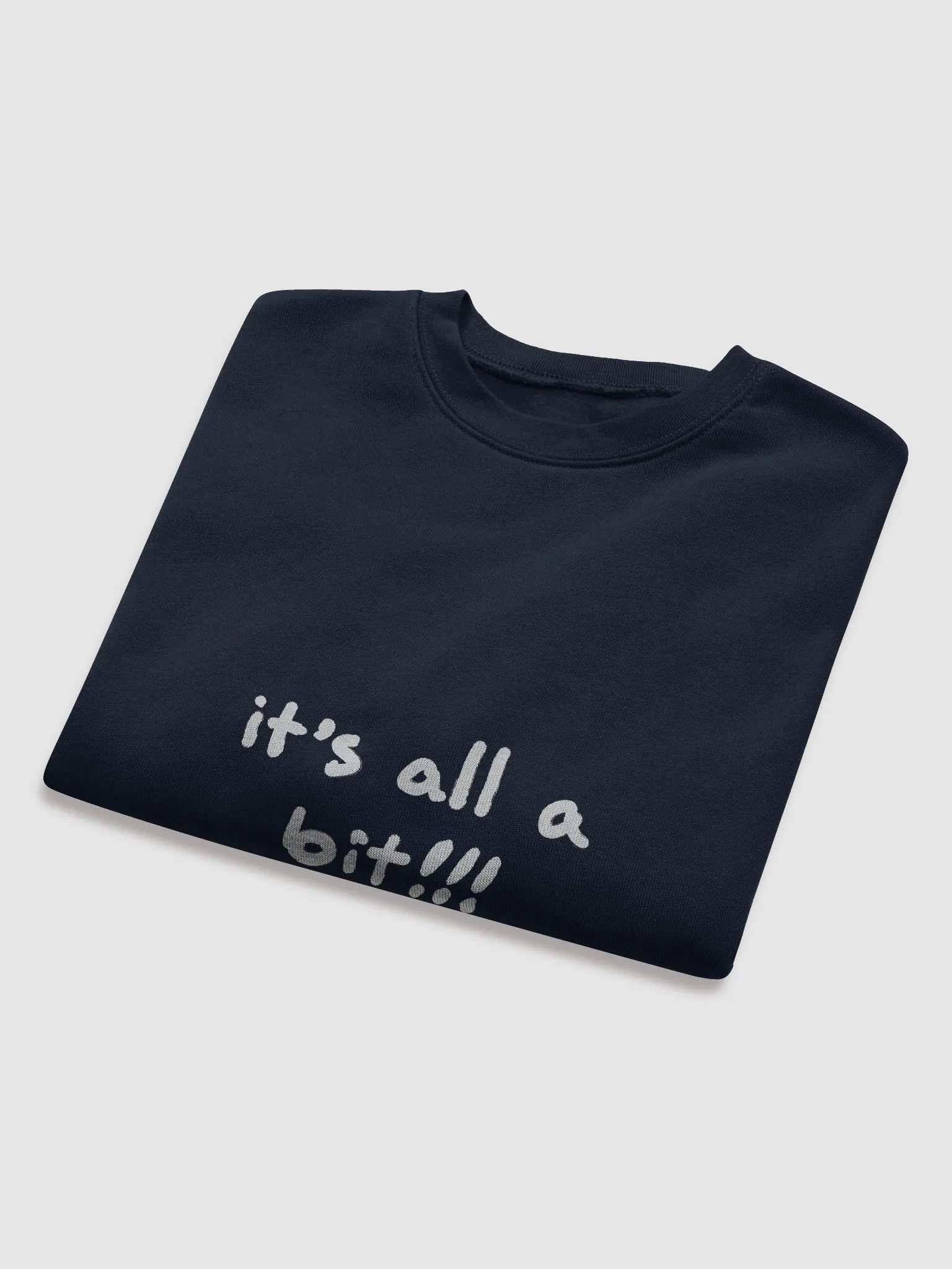 “It’s all a bit!!!” (white design) Women's Fleece Crop Sweatshirt product image (40)