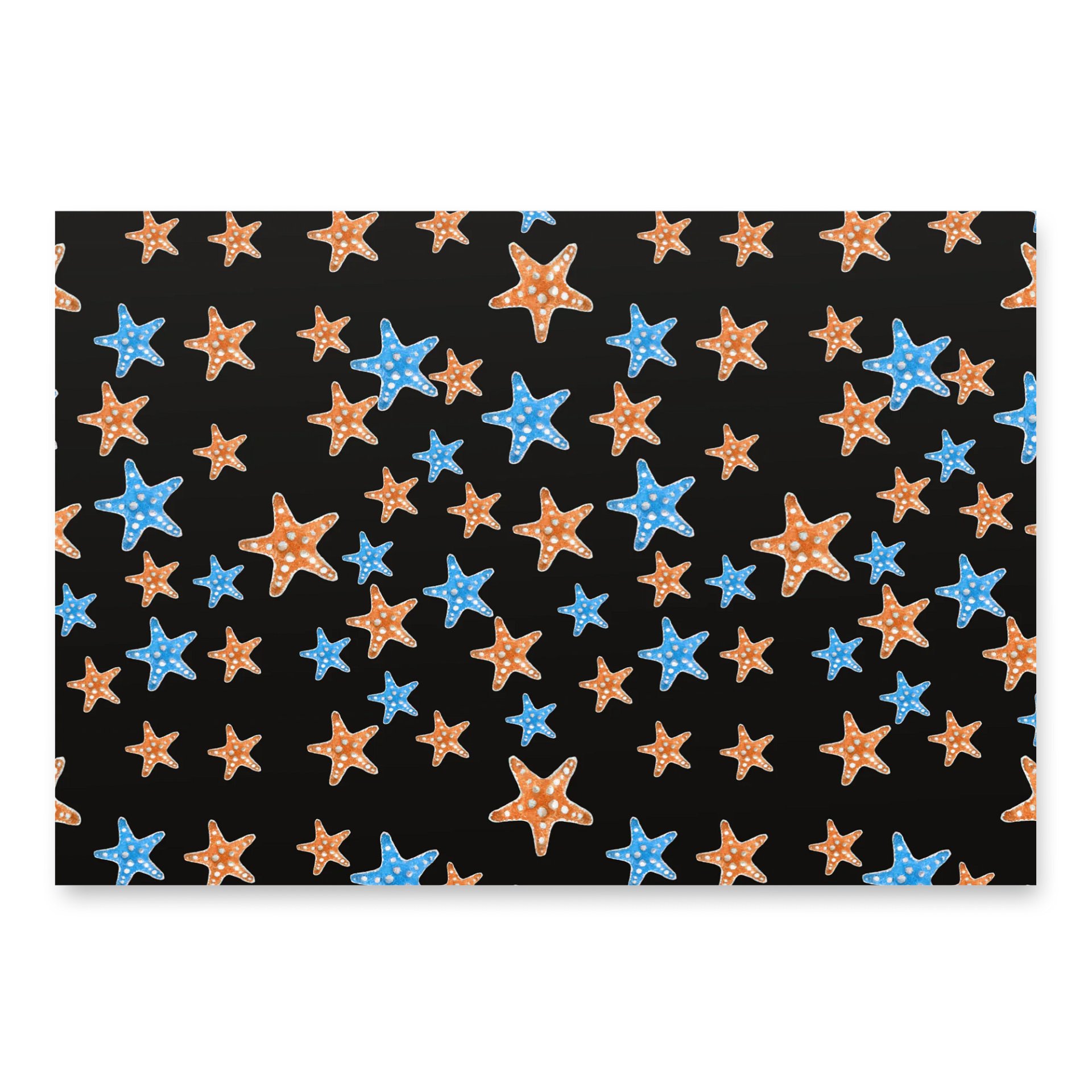 Black Starfish Gift Wrap product image (2)