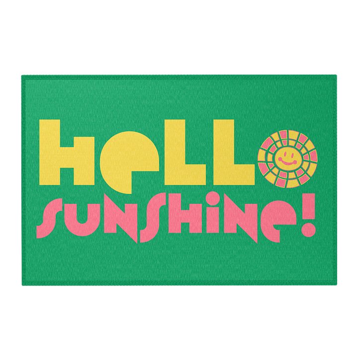 HELLO SUNSHINE! Bright and playful Area Rug-Green product image (1)
