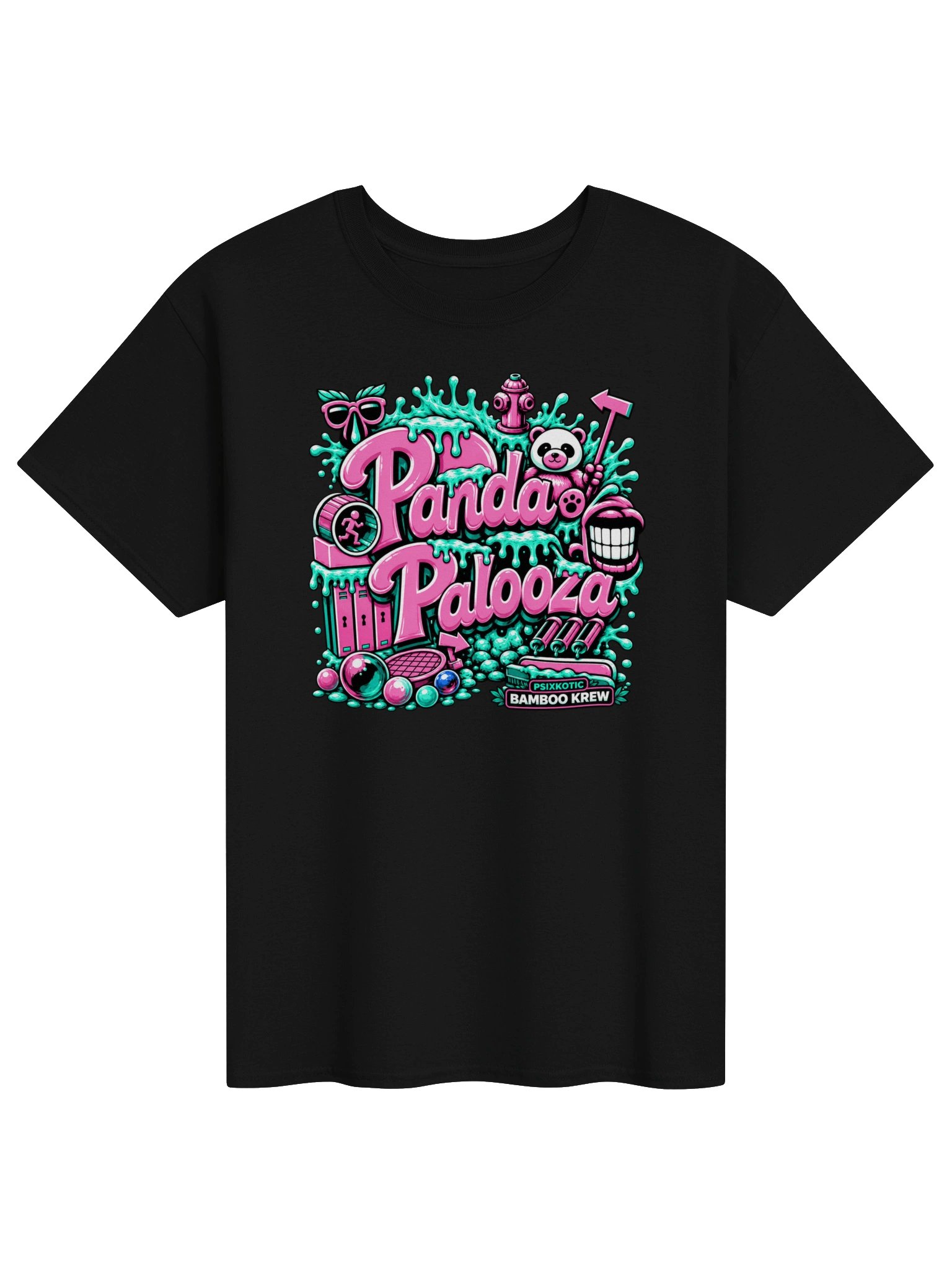 Panda Palooza Neon Street-Art Tee product image (4)