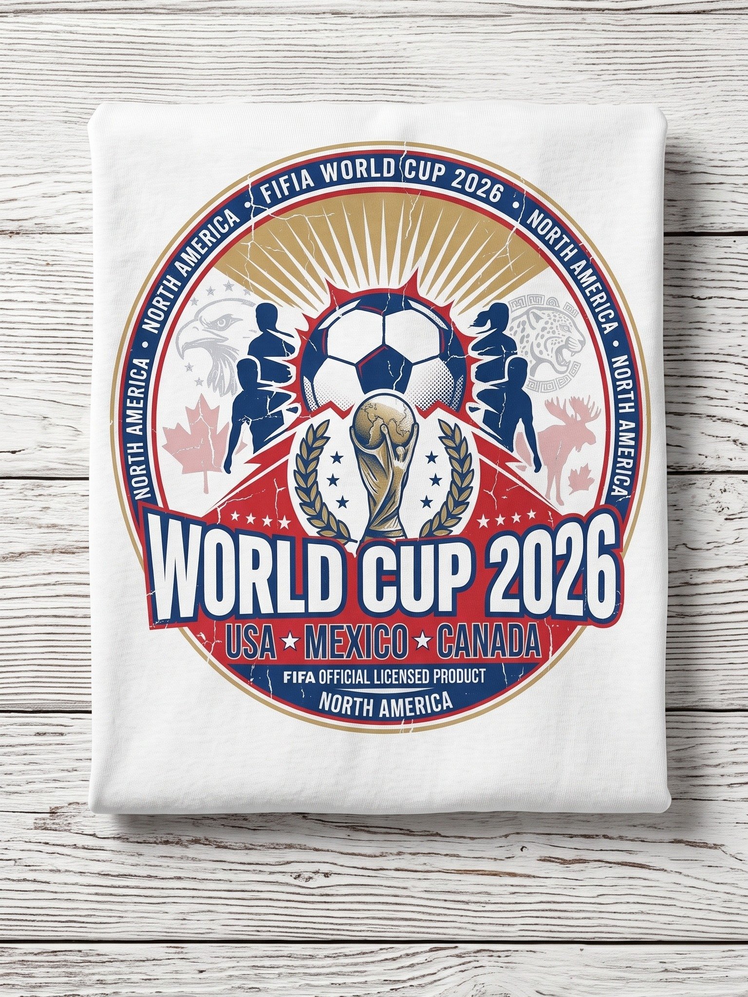 FIFA World Cup 2026 Official Logo T-Shirt – USA, Mexico, Canada product image (1)