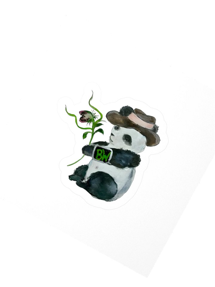 Bio Wagon Charity Panda Kiss Cut Sticker product image (6)