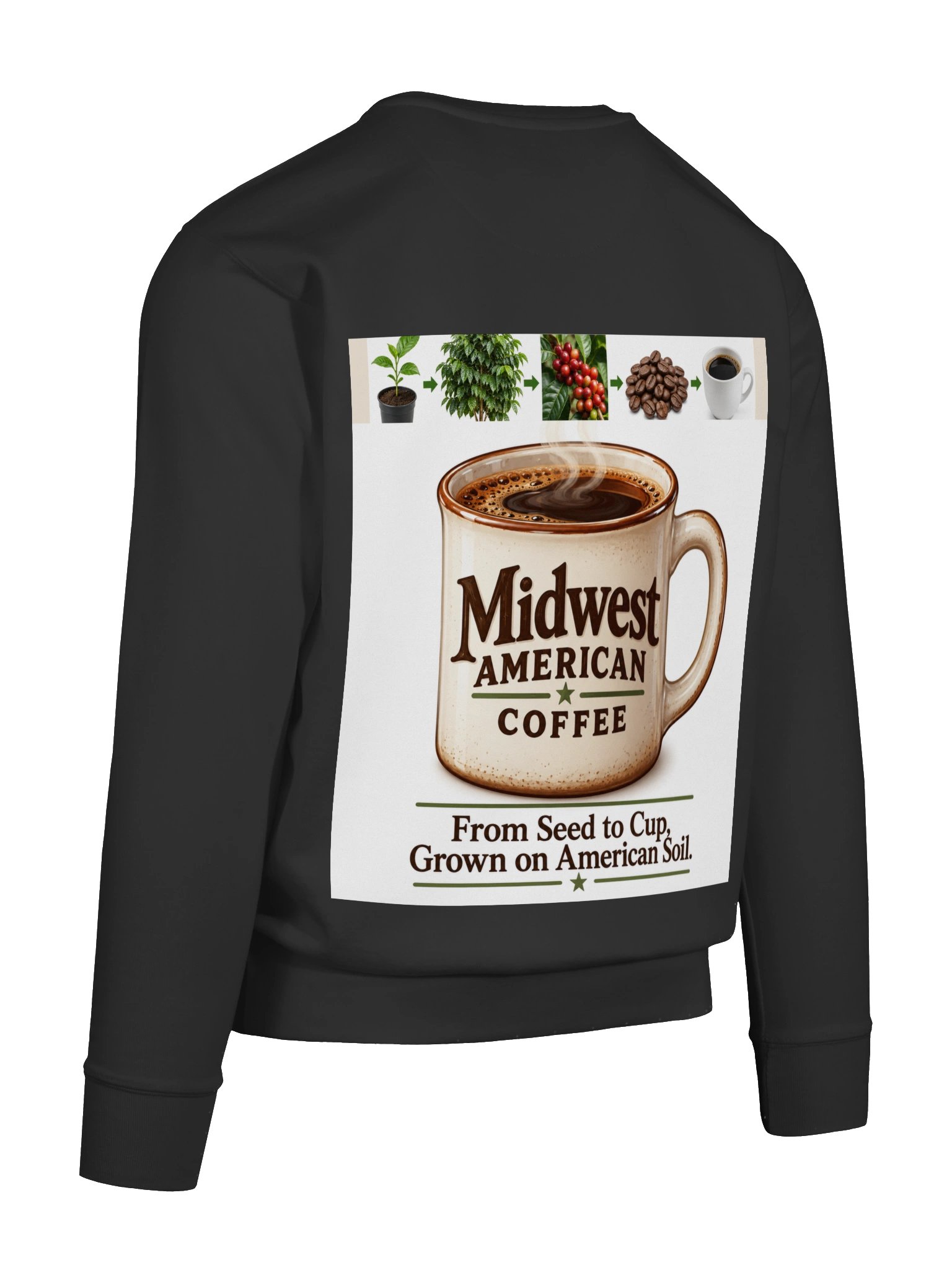 Coffee First. Foam Second. – German Shepherd Premium Crewneck Sweatshirt product image (111)