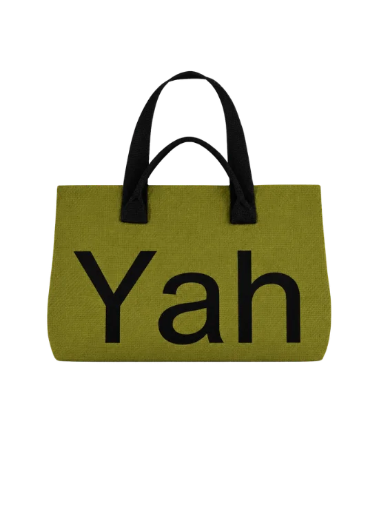 Green & Black Yahweh Tote Bag With Scripture - Presale product image (1)