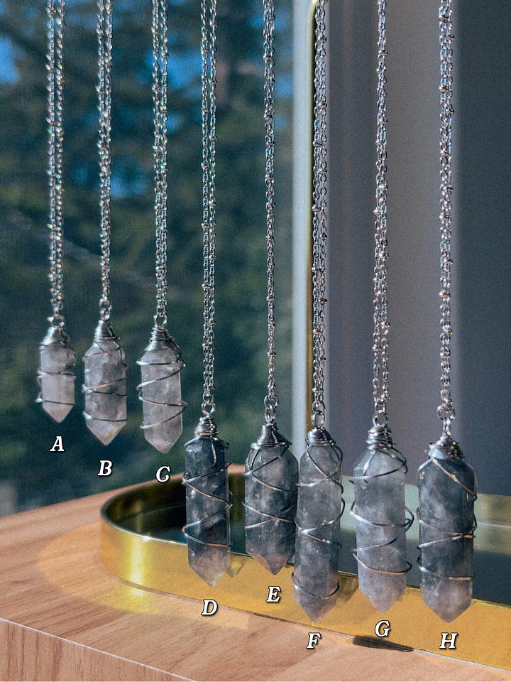 i feel Grounded - Cloudy quartz necklace product image (2)