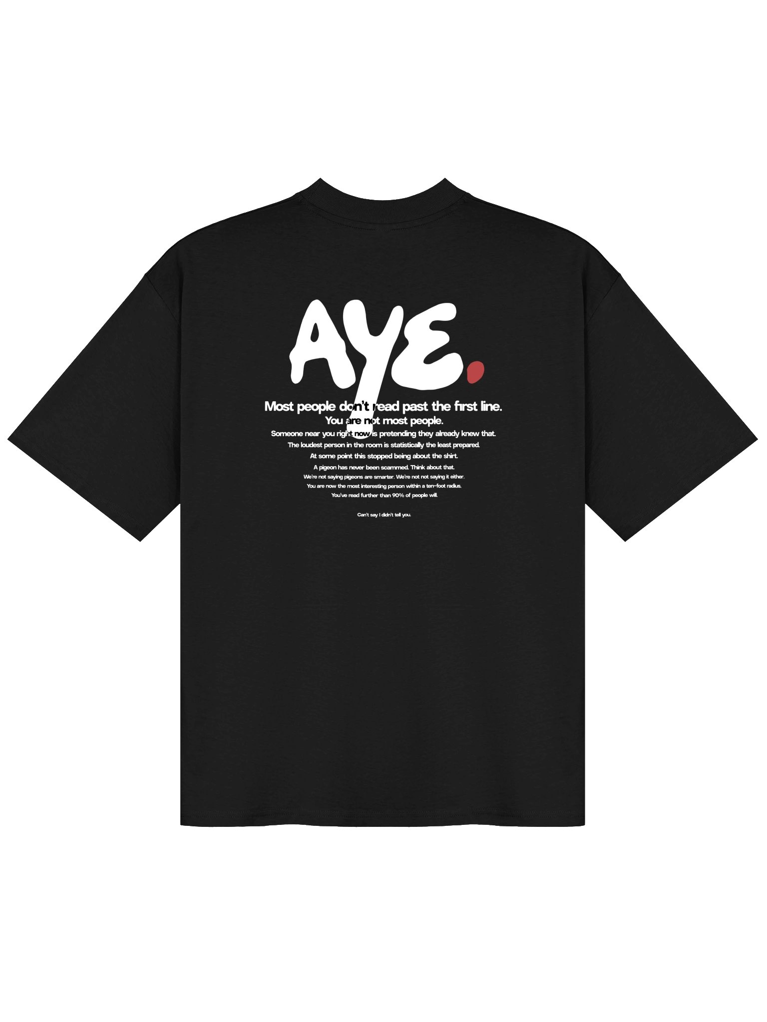 The "Aye Avatar" Embroidered Oversized Tee (in the Dark) product image (3)