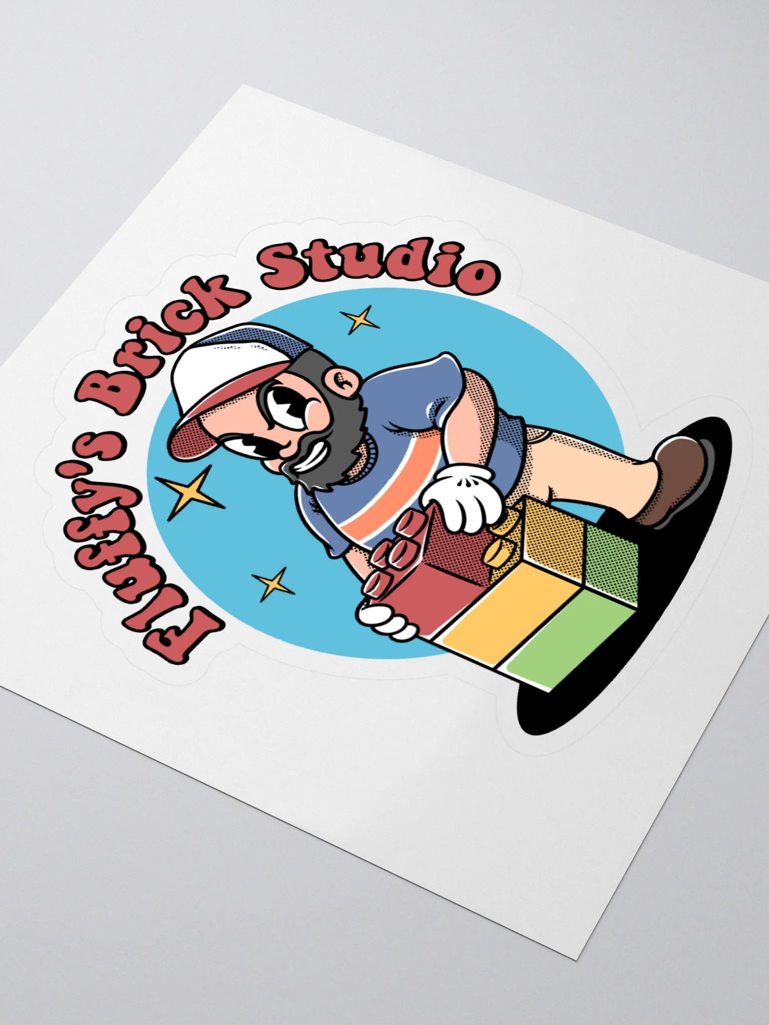 Brick Builder Fluffy Sticker product image (3)