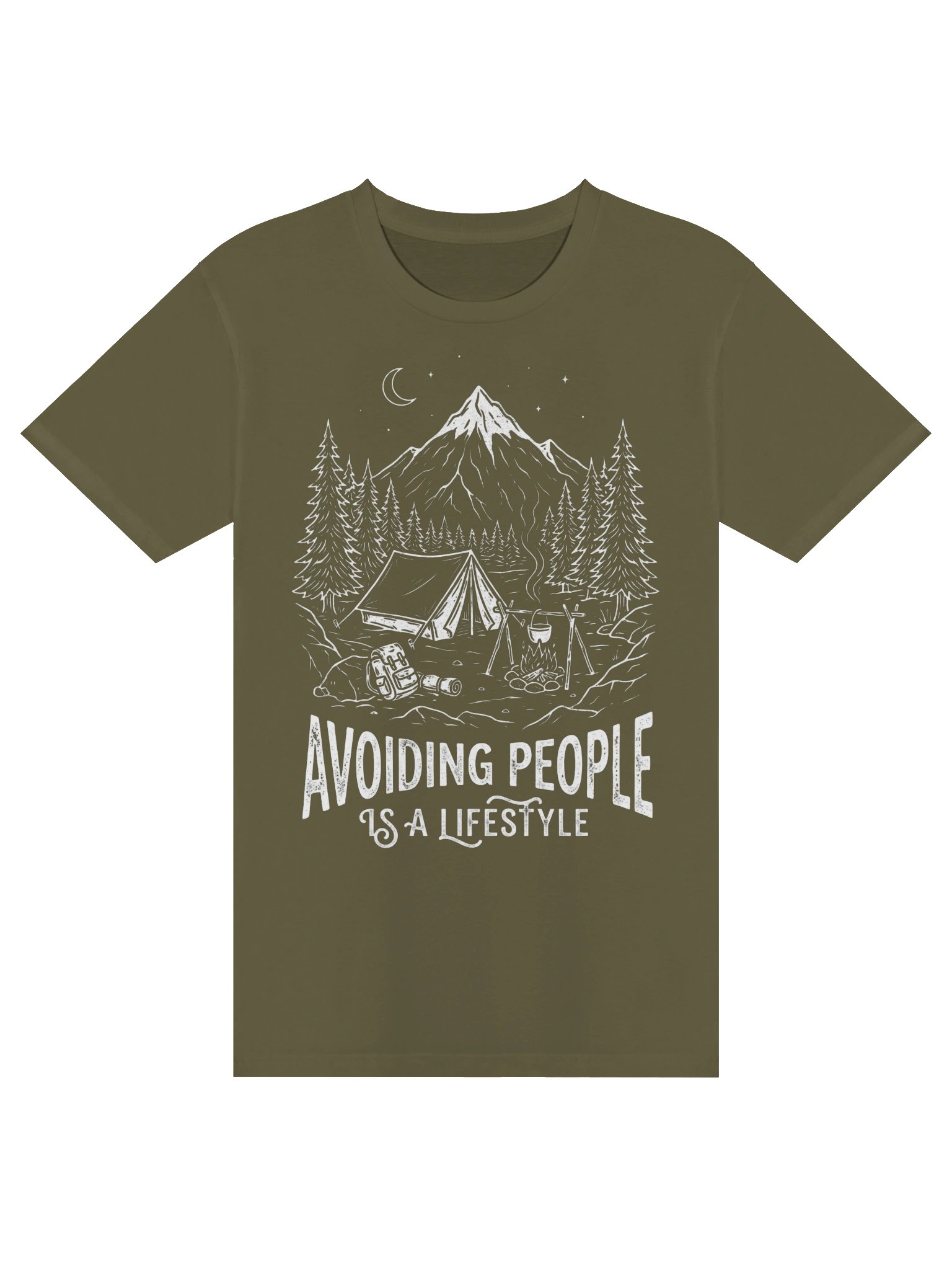 Avoiding People Is A Lifestyle T-Shirt | Introvert Camping & Outdoor Graphic Tee product image (33)