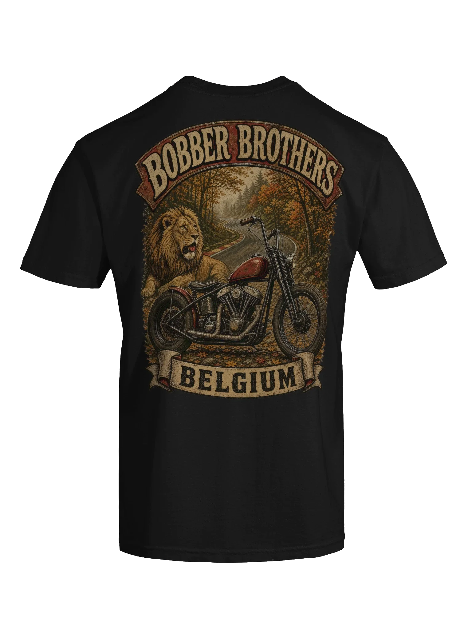 Belgium motorcycle t-shirt design by Bobber Brothers