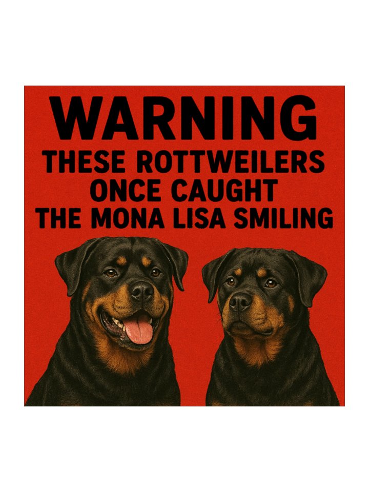 Mona Lisa Smiling Rottweiler Sticker Set product image (2)