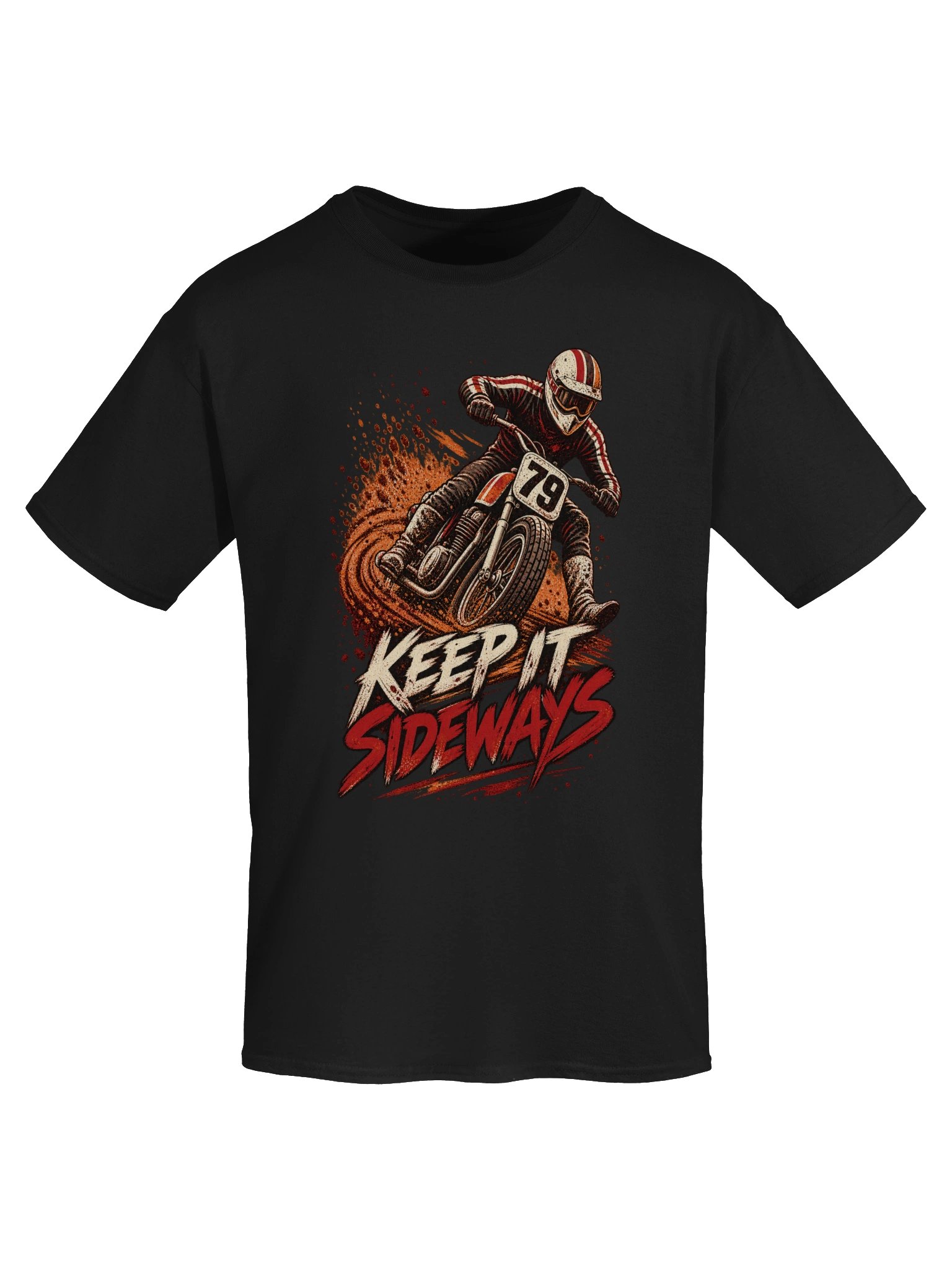 Keep It Sideways Vintage Flat Track Motorcycle T-Shirt product image (5)