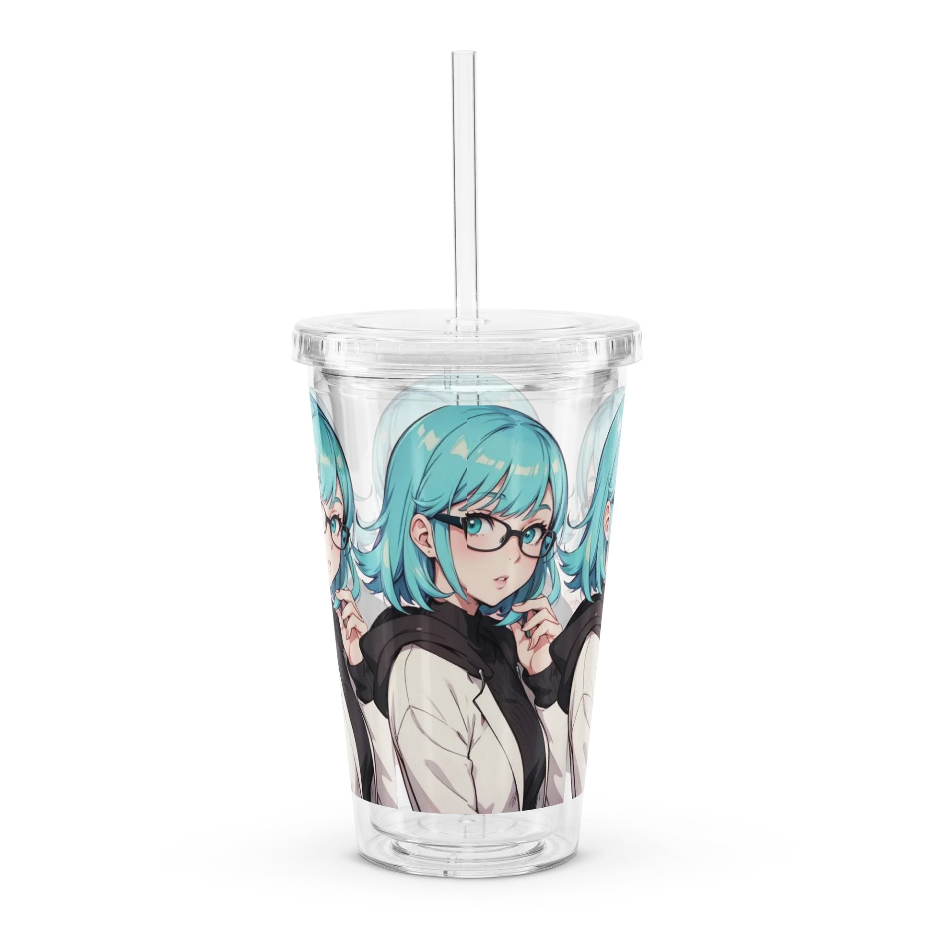 (Aqua WAIFU) K Clear Plastic Tumbler product image (2)