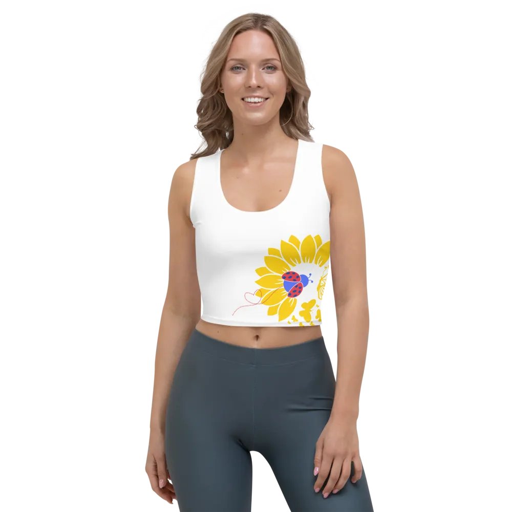 Sunflower Ladybug Crop Top product image (1)