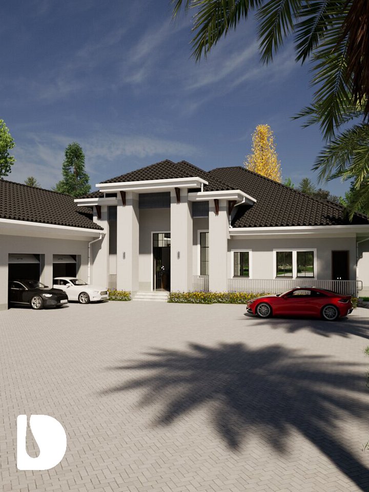 Architectural design for 3 Bedroom Family Home ONE STOREY DA13501A product image (1)