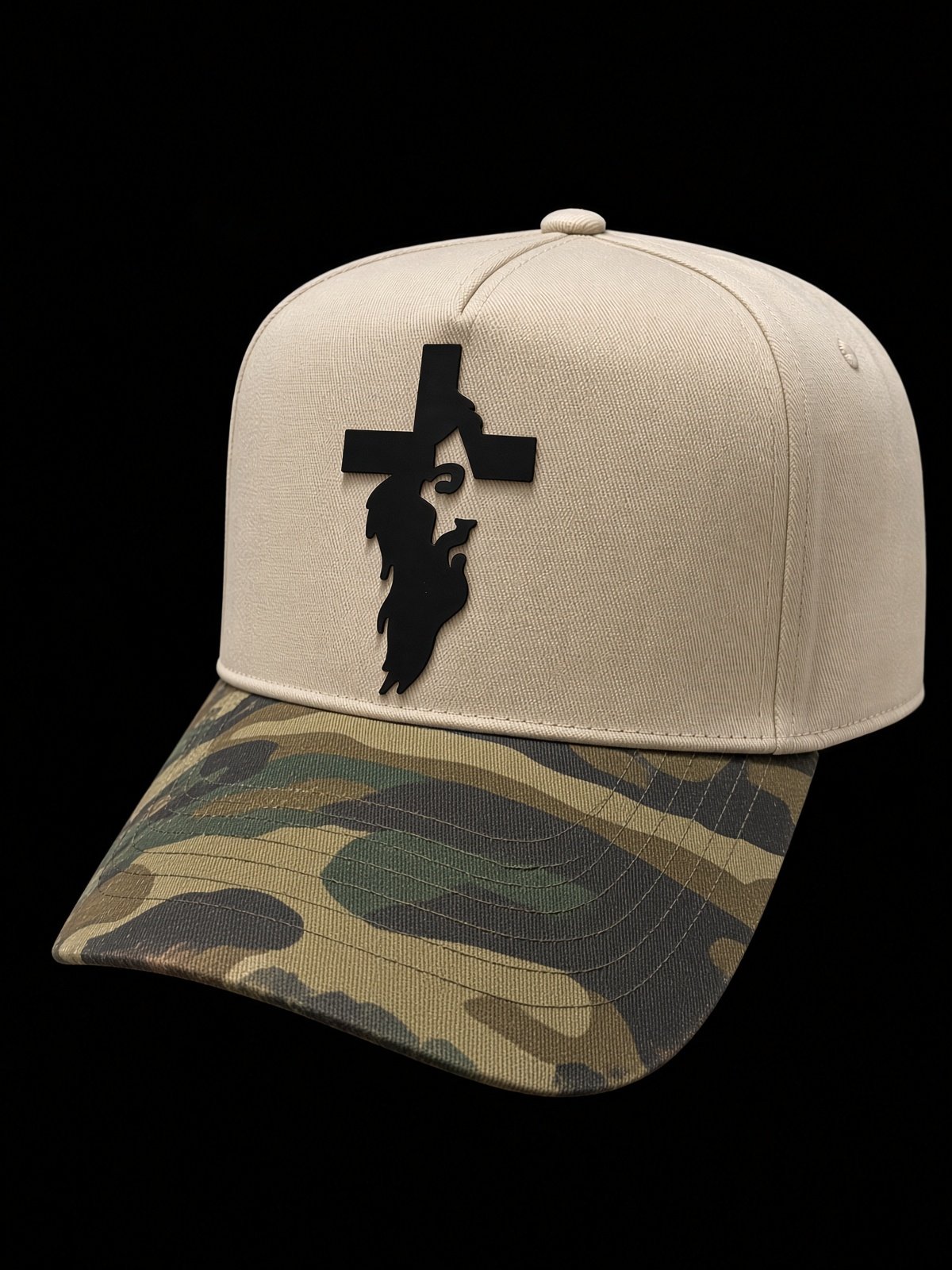AOG CROSS HAT - BLACK/GREEN CAMO product image (1)