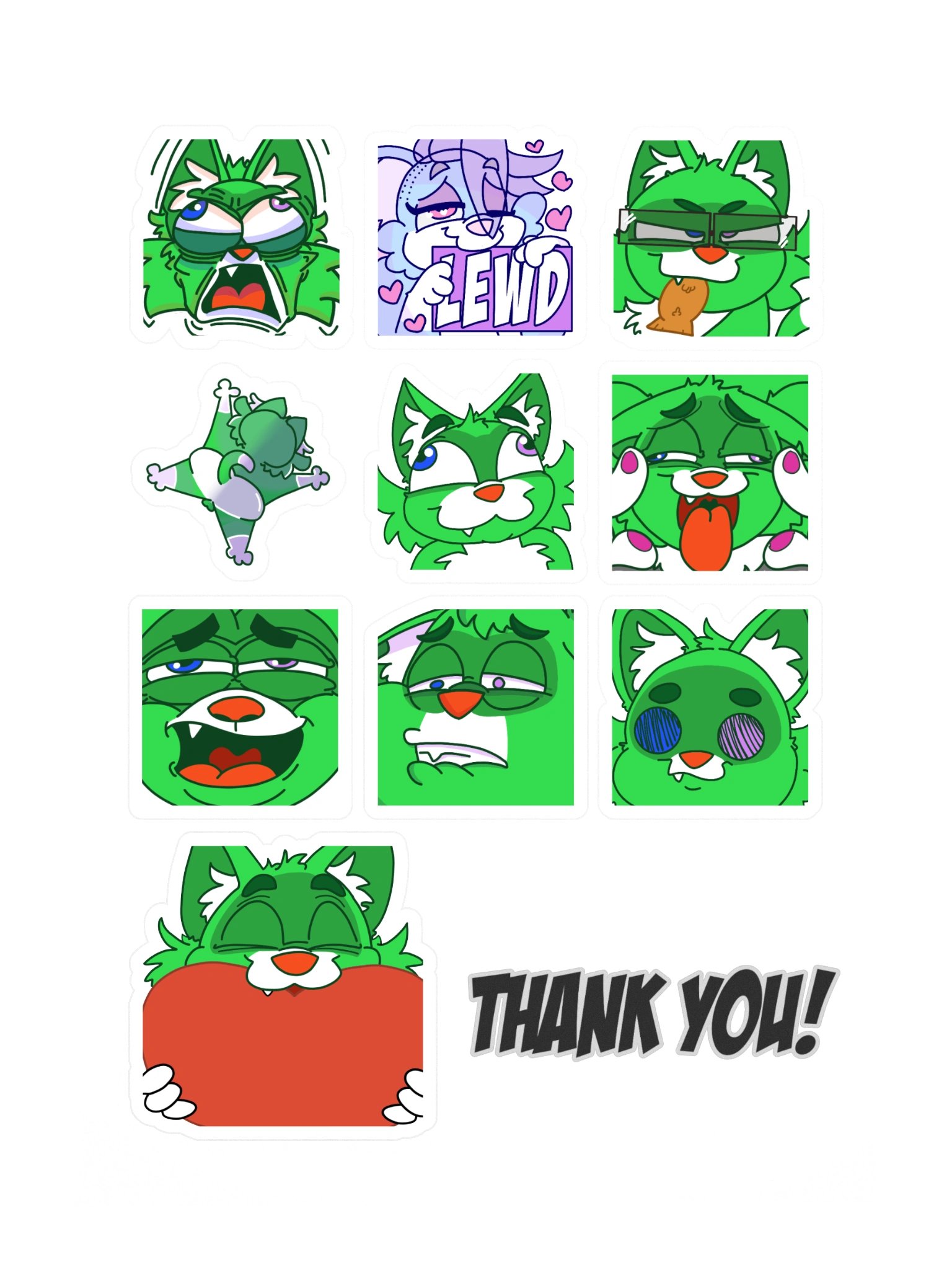 Emote Sticker Set 2025 pt 1 product image (3)