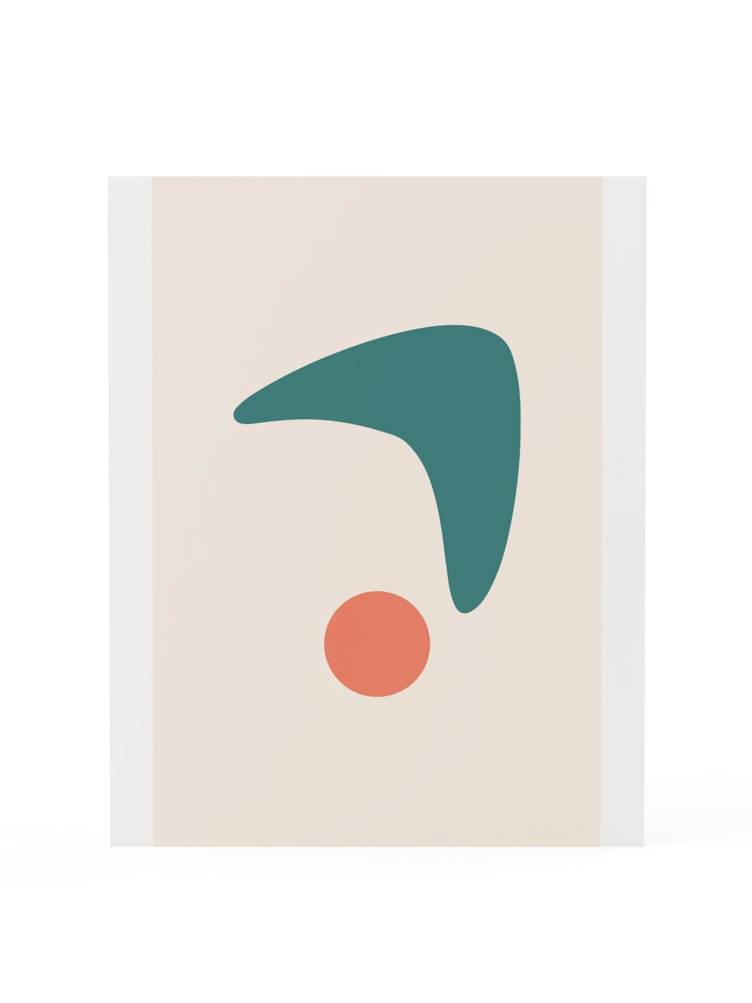 Teal Boomerang Sun Print | Colorful Bathroom Wall Art product image (3)