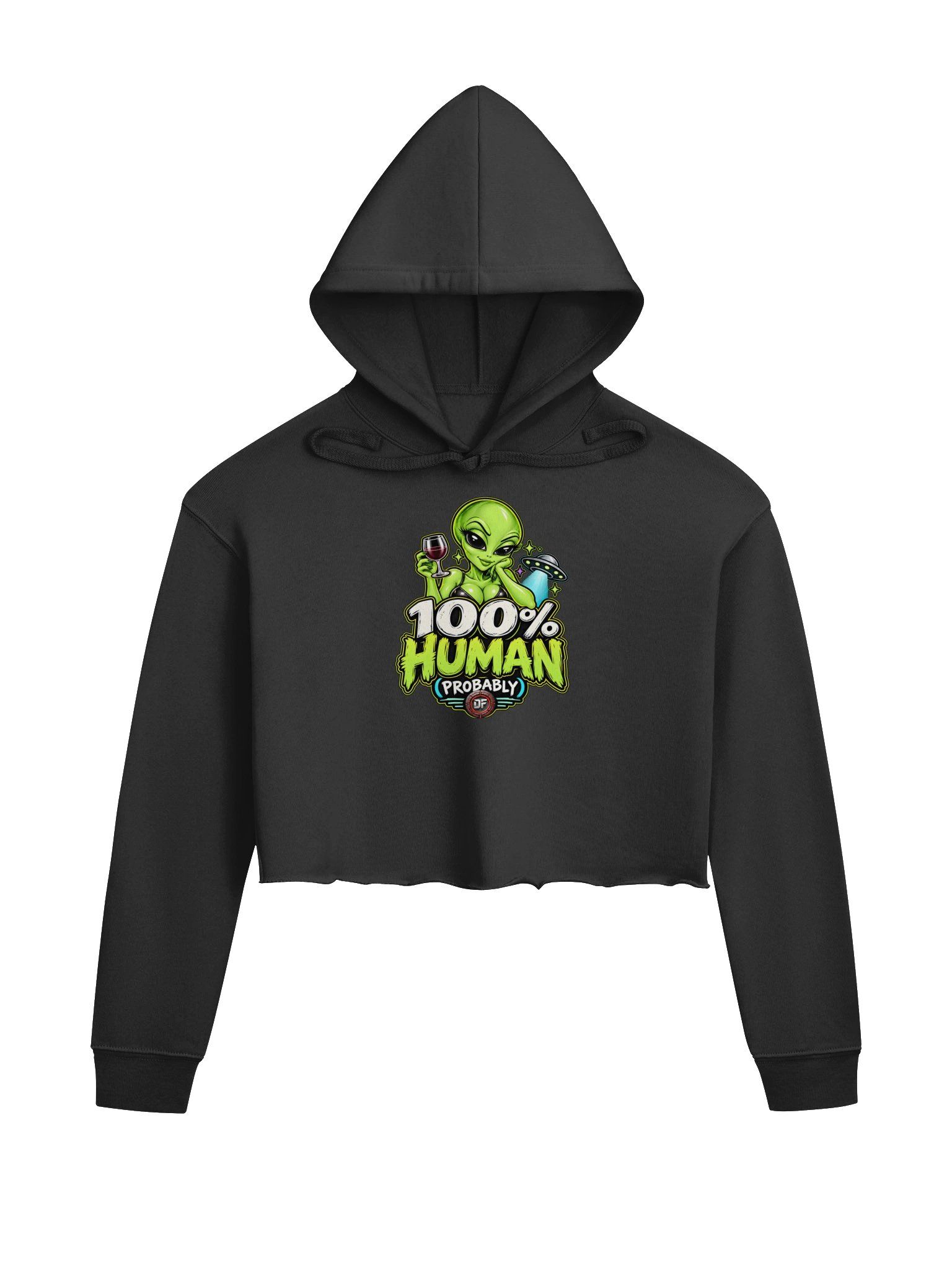 100% Human (Probably) Cropped Hoodie product image (2)