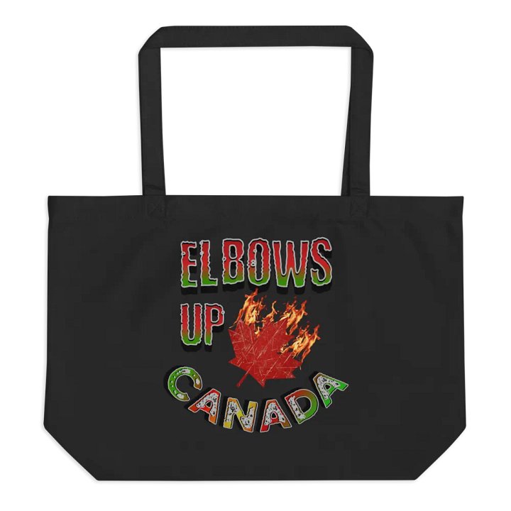 Elbows Up Canada Flaming Maple Leaf Eco Tote product image (1)