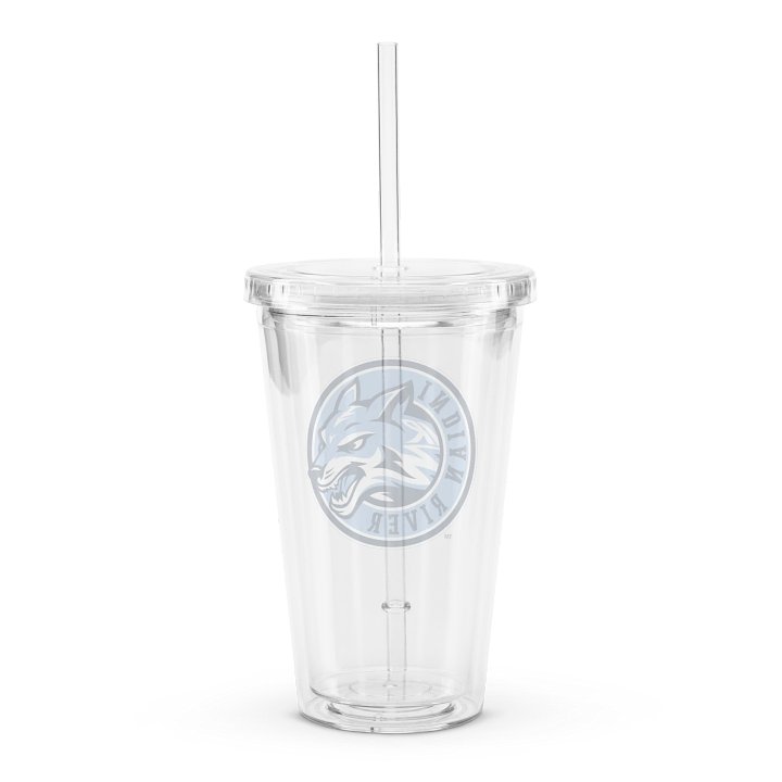 Double Walled Clear Plastic Tumbler (16 oz) - Wolf Circle product image (2)
