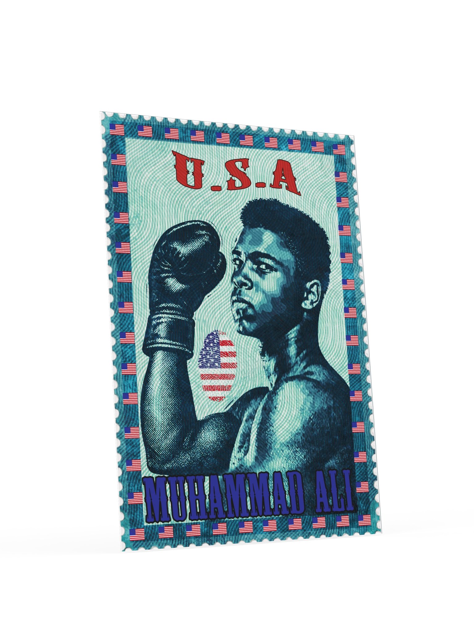 Muhammad Ali Vintage Postage Stamp Poster | Boxing Wall Art product image (5)