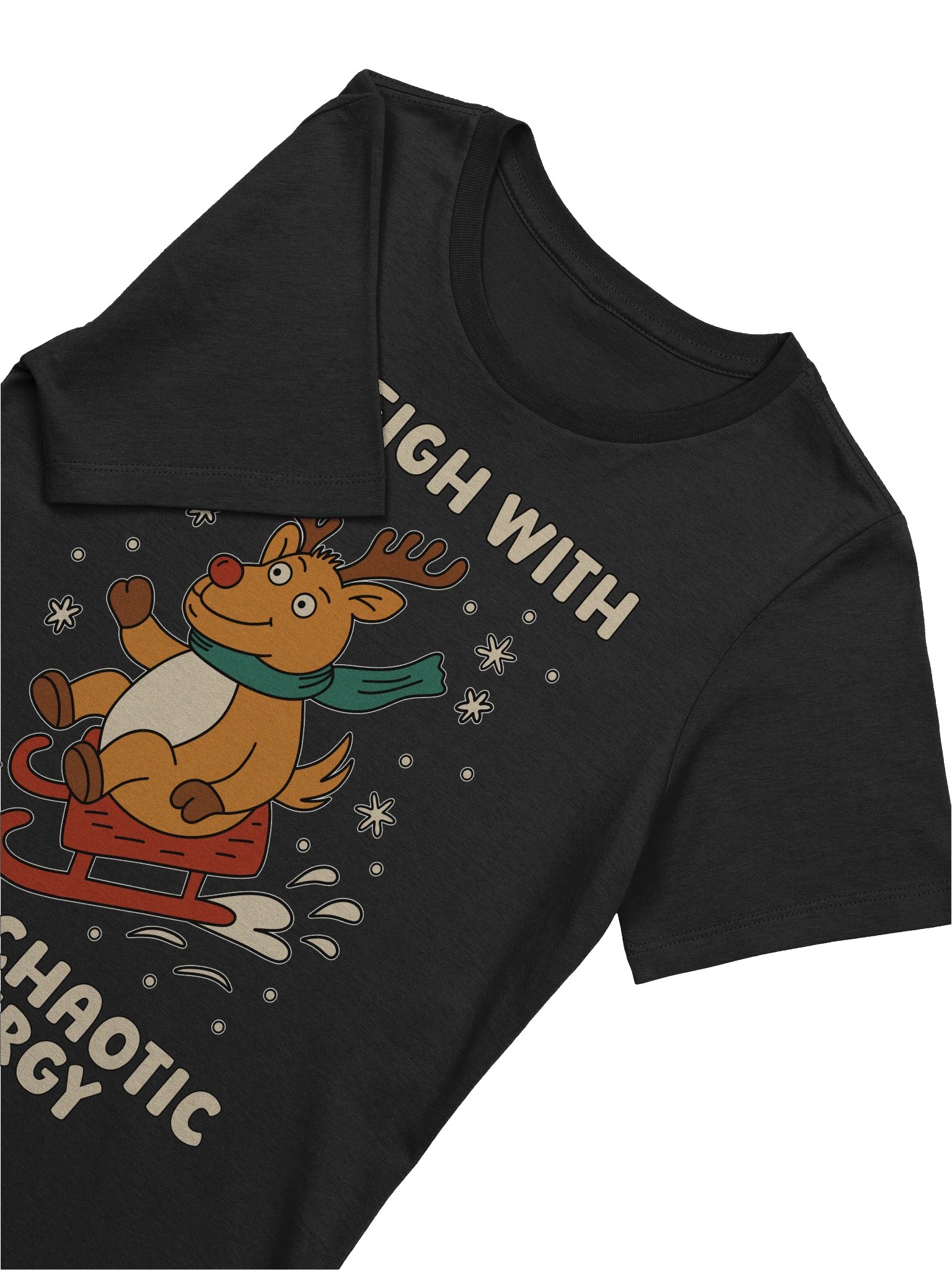 I Sleigh With Pure Chaotic Energy Reindeer Women's Relaxed-fit T-shirt product image (2)