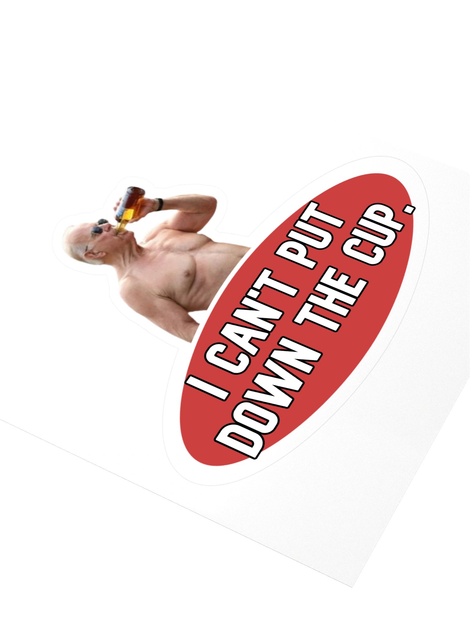Can't Put Down the Cup Sticker product image (4)