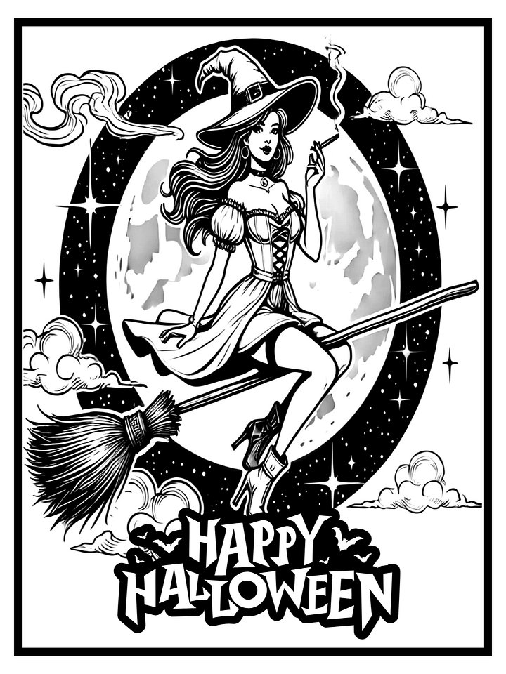 3 HAPPY HALLOWEED - Adult Coloring Pages - FREE GIFT - Download & Print product image (1)