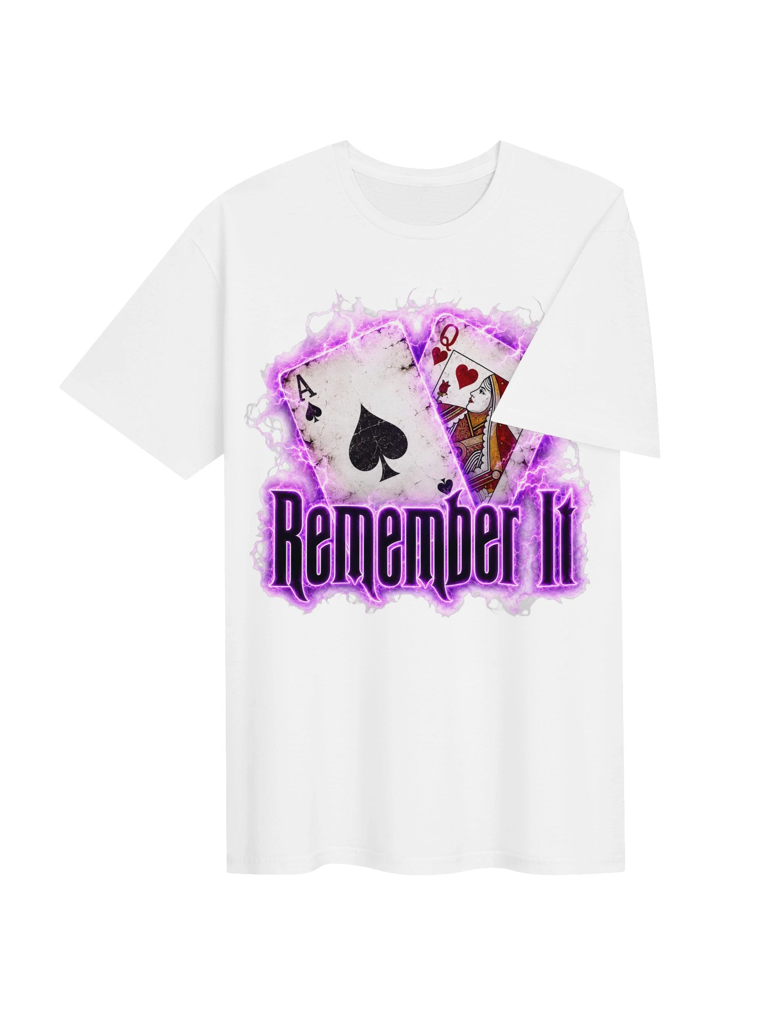 Remember It Gambit Inspired T-Shirt | Ace of Spades & Queen of Hearts Neon Graphic Tee product image (7)