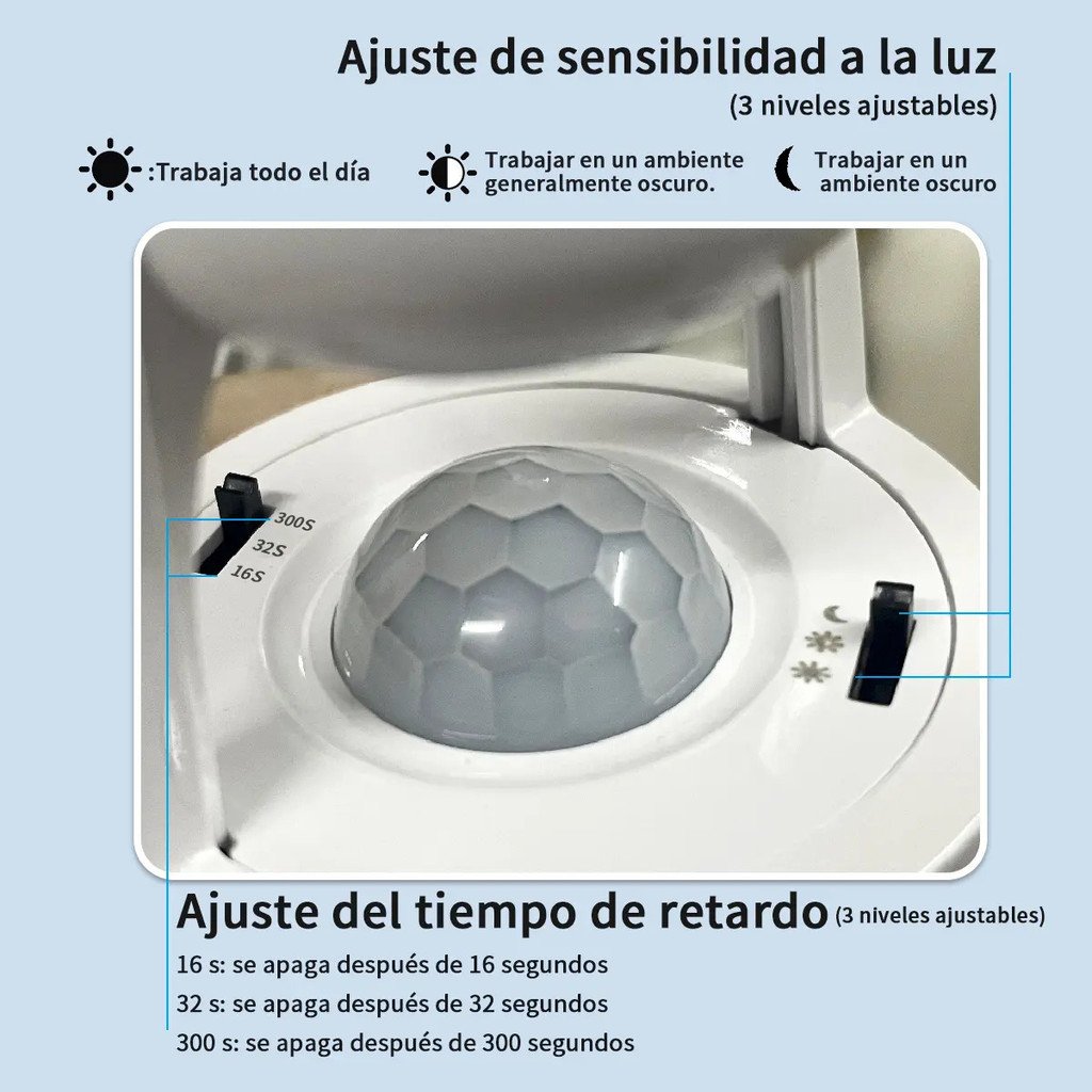 Porta Lámpara Sensor De Movimiento 360° Grados Infrarrojo E27 Socket Para Foco Portalámpara product image (3)