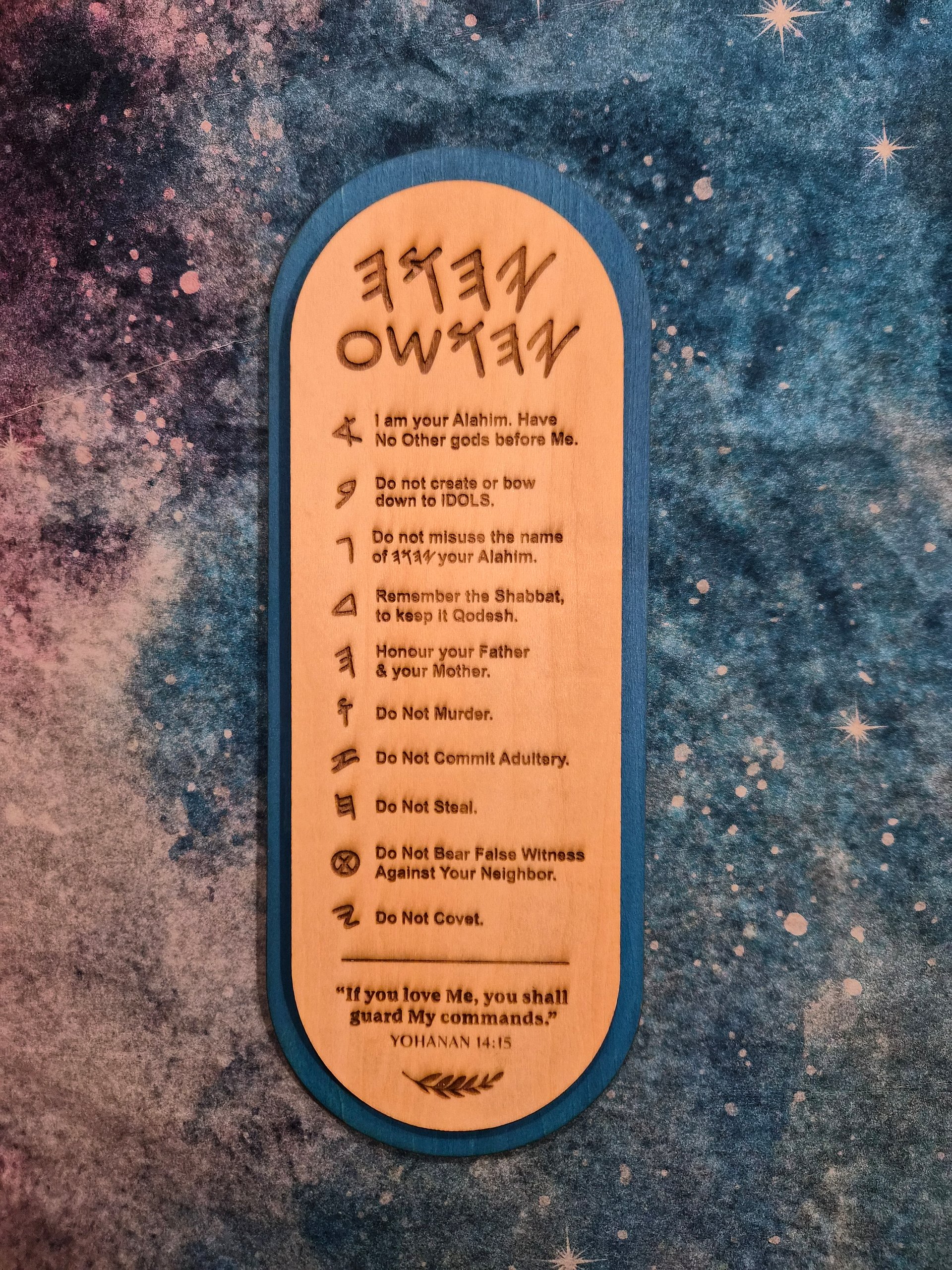 Blue Ten Commandments Art product image (1)