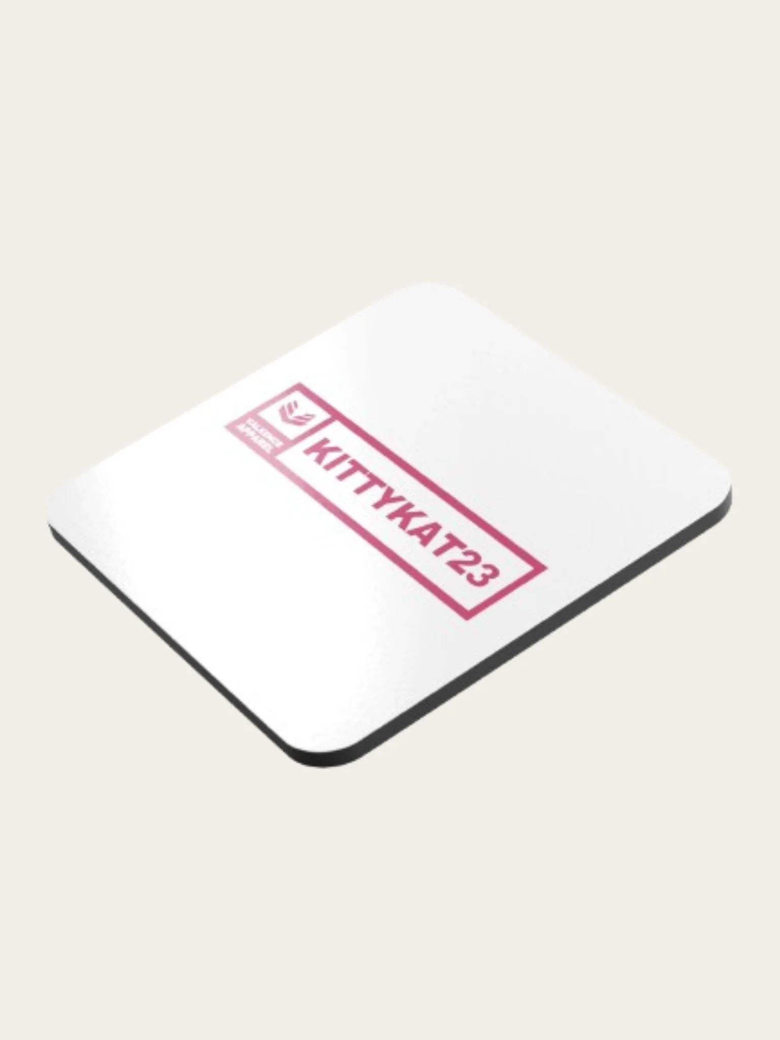 Kittykat23 Cork Coaster - White product image (3)