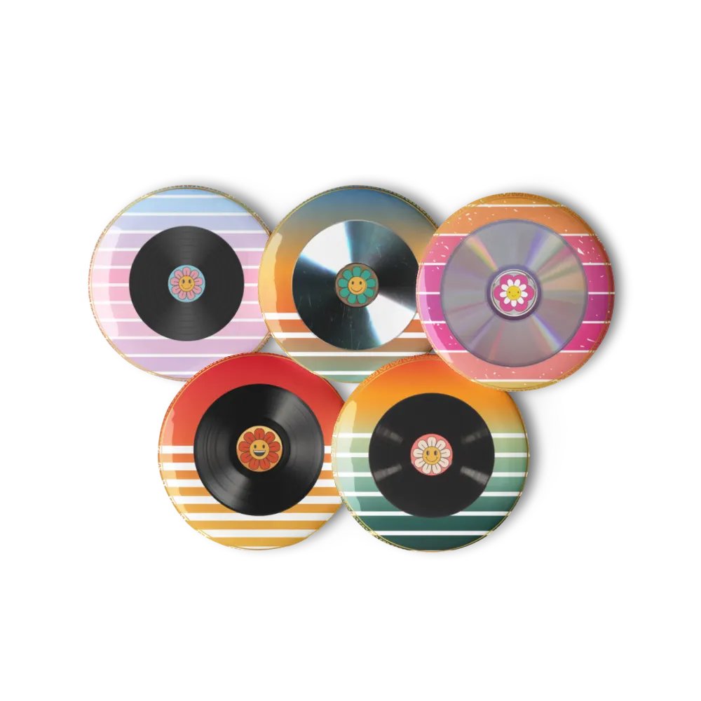 ☀️ "Sunkissed Vinyl Pins" – Radiate Style with Positive Vibes! 🎵 product image (2)