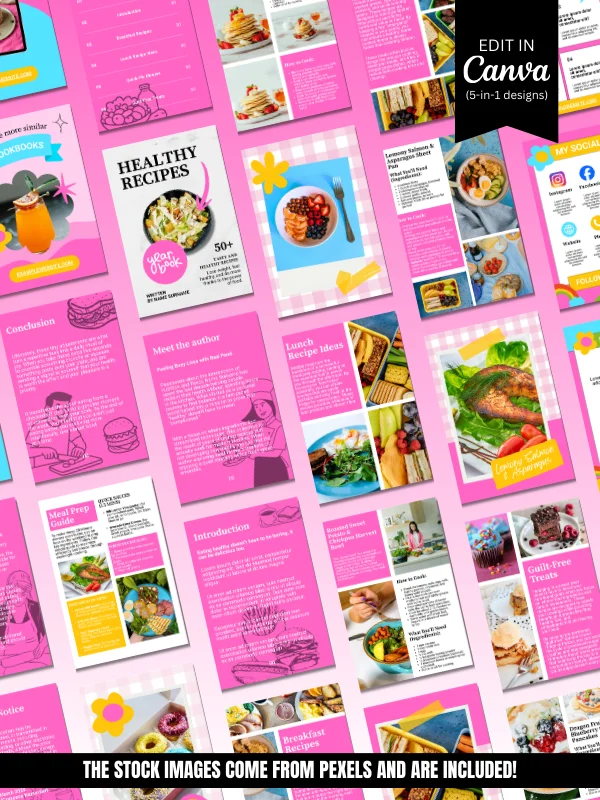 MRR PLR Cookbook & Recipe Book Canva Template product image (2)