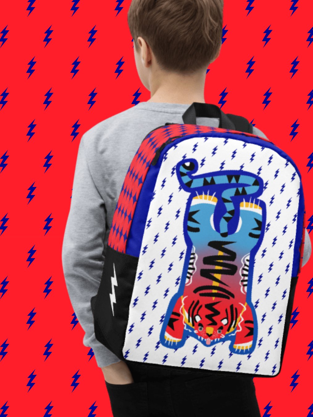 Blue and Orange Tiger Backpack product image (1)