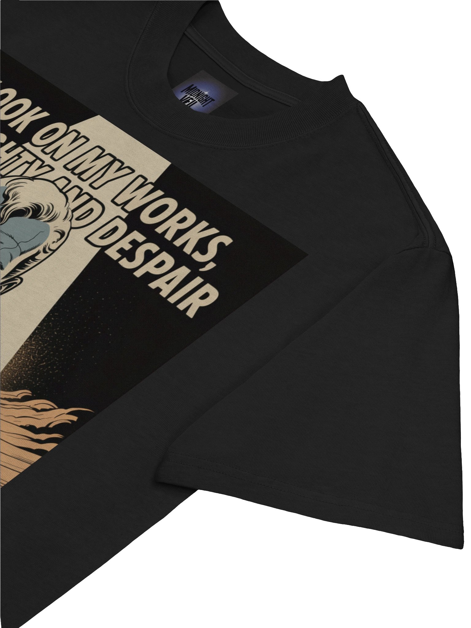 Look Upon My Works: Ozymandias Inspired Oversized Faded T-Shirt product image (7)