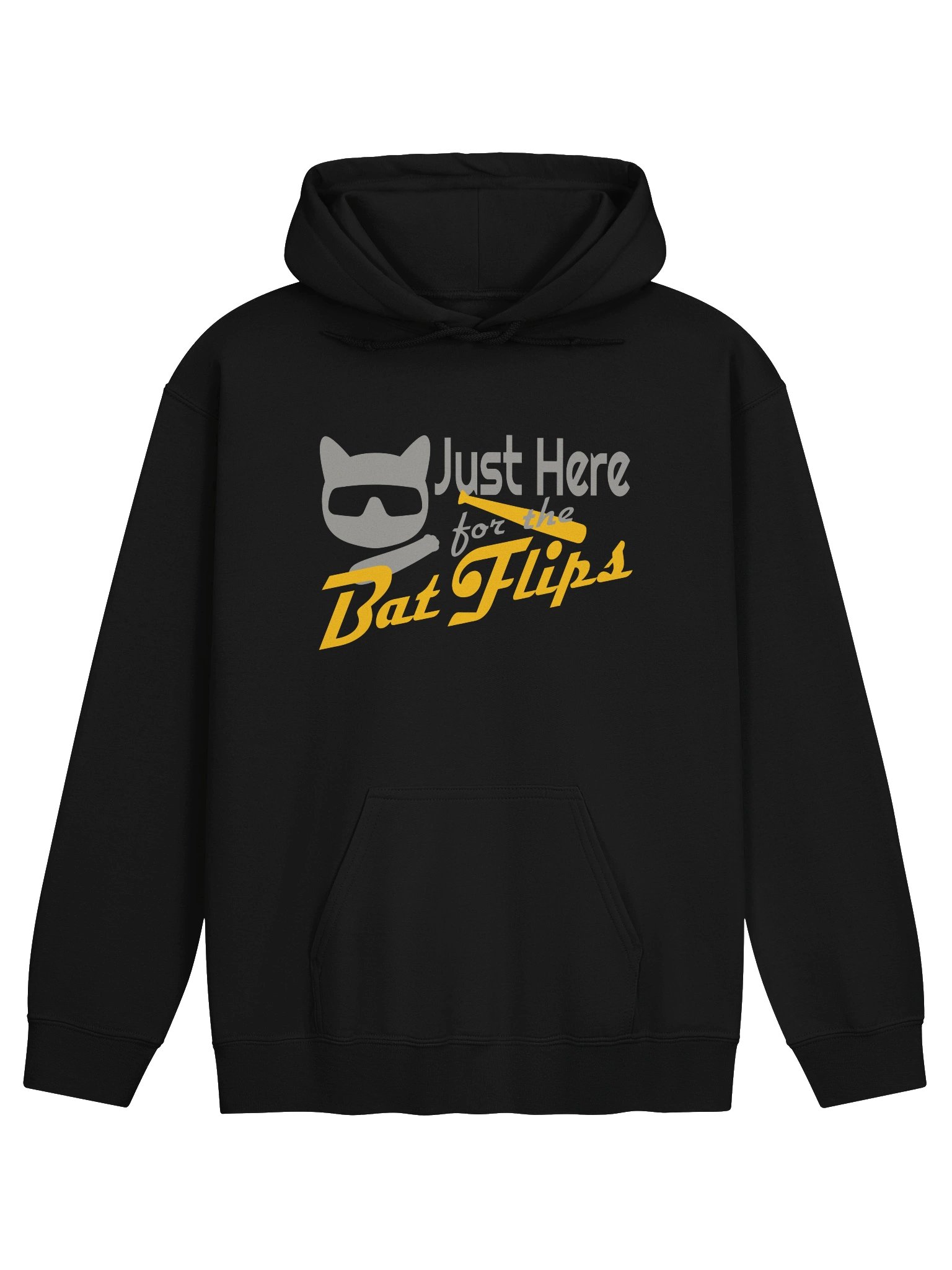 Baseball Cat (Just Here for The Bat Flips) - Unisex Adult Hoodie product image (1)
