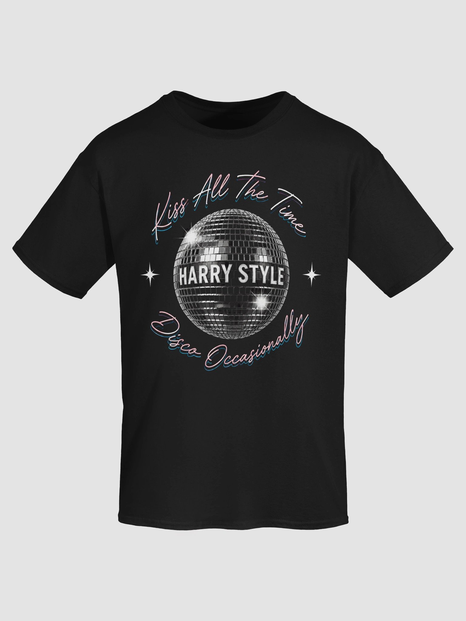 Harry Styles Black Neon Disco Ball T-Shirt | Kiss All The Time Fan Tee product image (4)