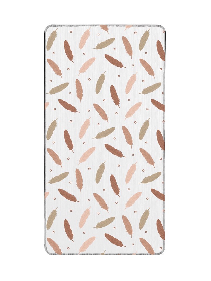 Mocha Mousse Feathers Desk Mat product image (2)