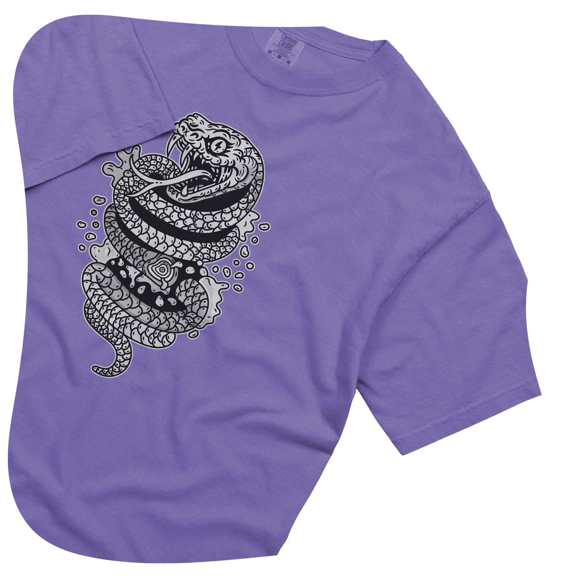 SNAKE SPLASH - Black and White Tee product image (1)