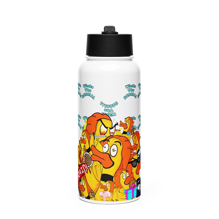 Emote Collage 32oz Water Bottle with Straw Top product image (1)