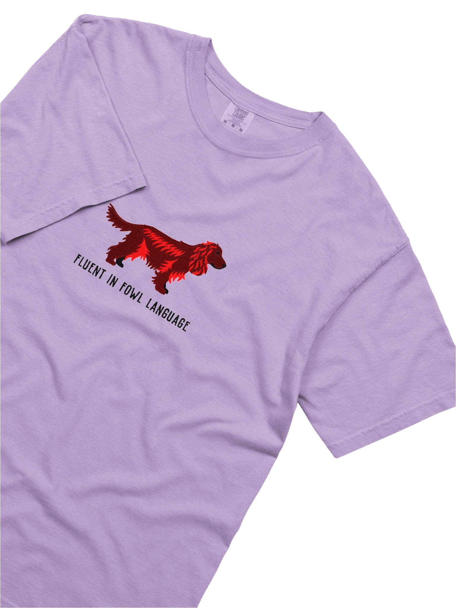 Fluent in Fowl Language T-Shirt(Embroidered) of an English Cocker Spaniel(Liver) product image (8)